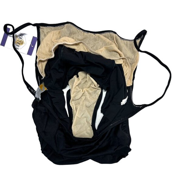 Vtg ILGWU Mainstream One Piece Swimsuit Size 14 High Cut Bows Retro USA 80s - Picture 6 of 13